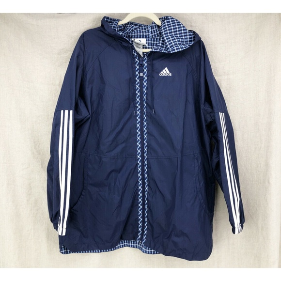 adidas Jackets & Blazers - ADIDAS Plaid Three Stripe Windbreaker 1999 Vintage
